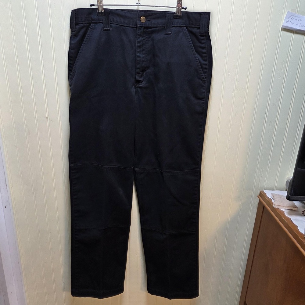 Carhartt Pants Mens 35x31 Black Relaxed Fit Canvas Workwear Utility‎ Carpenter